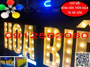 Công ty làm chữ nổi đèn tròn bulb