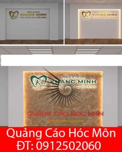 logo chữ nổi gắn vách ngăn công ty ở Hóc Môn