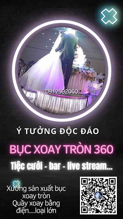 bàn xoay chụp hình tiệc cưới