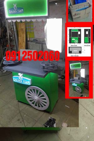 mẫu xe làm booth sampling đẹp