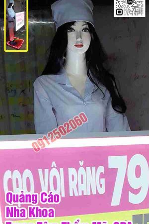 robot quảng cáo nha khoa phòng khám ma nơ canh