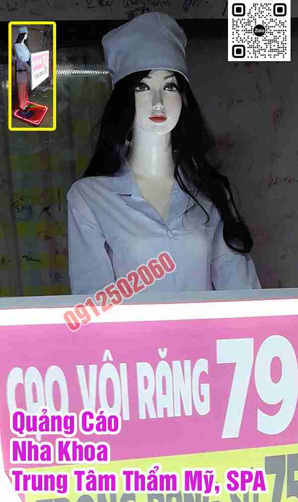 robot quảng cáo nha khoa phòng khám ma nơ canh