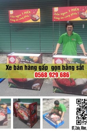 xe bán hàng gấp gọn