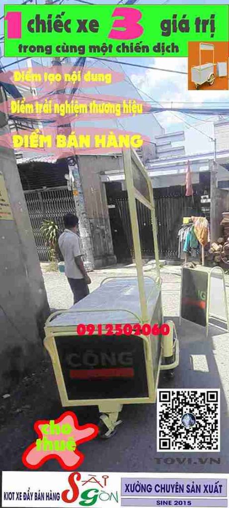 Thiet Ke Xe Ban Hang Luu Dong 120cm Co Branding